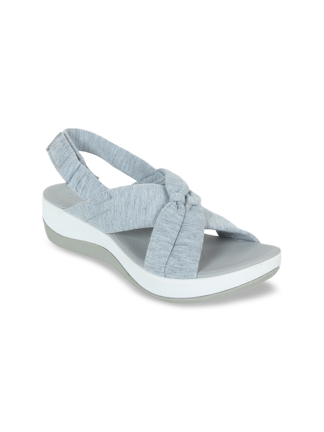 Clarks Women Grey Solid Comfort Heels