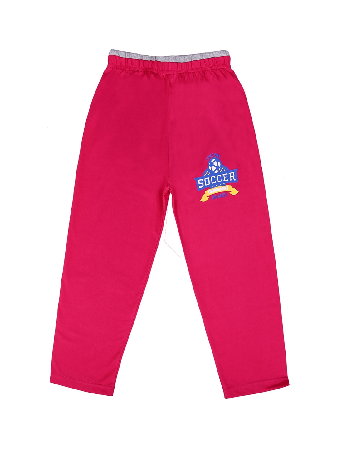SWEET ANGEL Girls Pink Solid Straight-Fit Track Pants