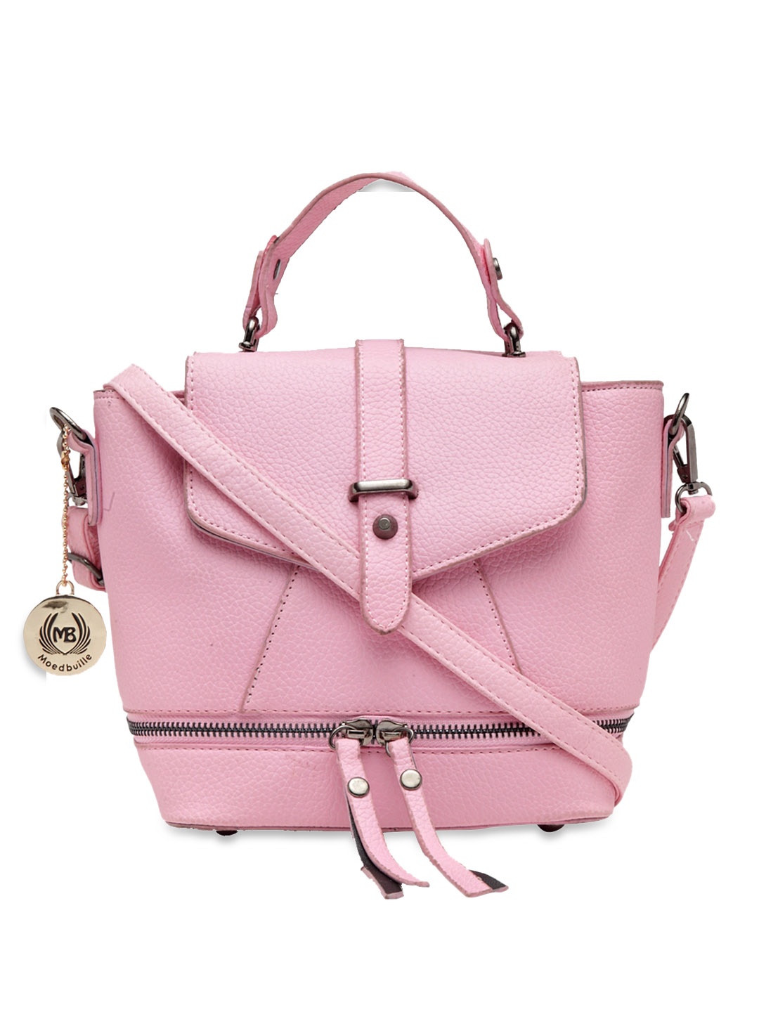 Moedbuille Women Pink Textured Backpack