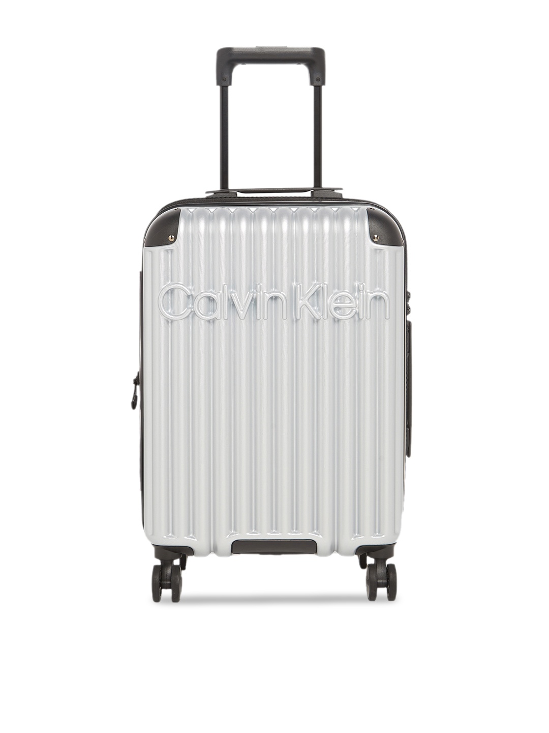 Calvin Klein Unisex Silver-Toned Textured Land Escape Hard-Sided Cabin Trolley Suitcase
Calvin Klein Unisex Silver-Toned Textured Land Escape Hard-Sided Cabin Trolley Suitcase