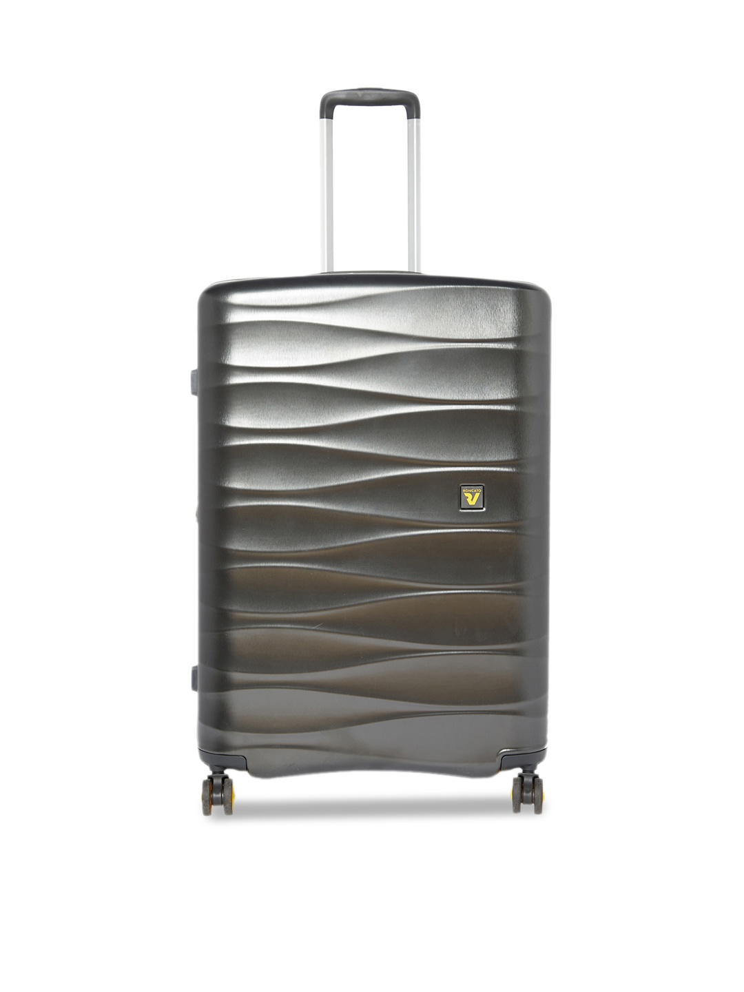 RONCATO Grey Textured Stellar Hard-Sided Antracite Large Trolley Suitcase