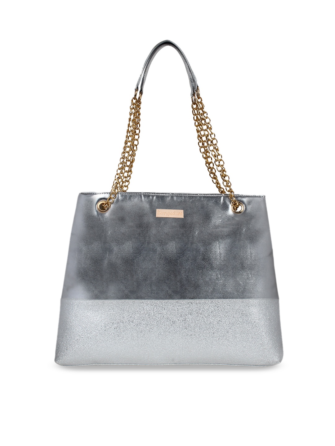 Berrypeckers Silver-Toned Textured Shoulder Bag