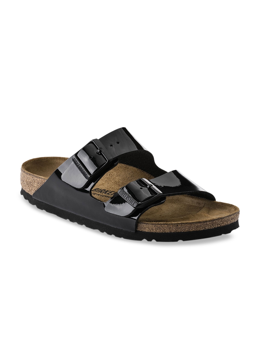 Birkenstock Unisex Black Arizona Birko-Flor Regular Width Sandals