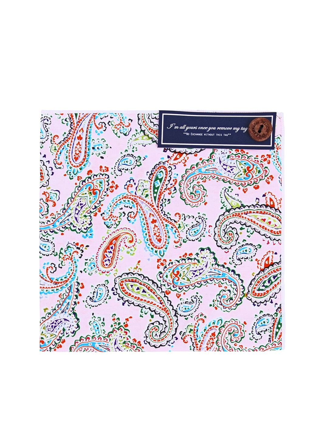 PELUCHE Men Pink Printed Pocket Square