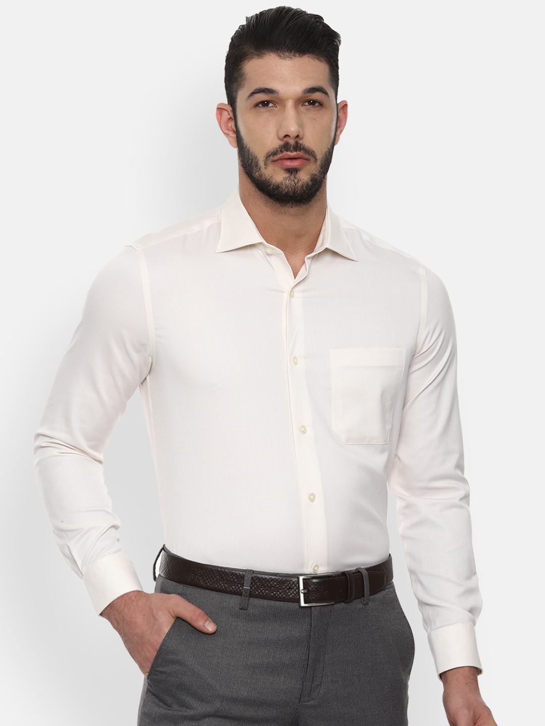 Louis Philippe Permapress Men Cream-Coloured Regular Fit Solid Wrinkle Free Formal Shirt
Louis Philippe Permapress Men Cream-Coloured Regular Fit Solid Wrinkle Free Formal Shirt