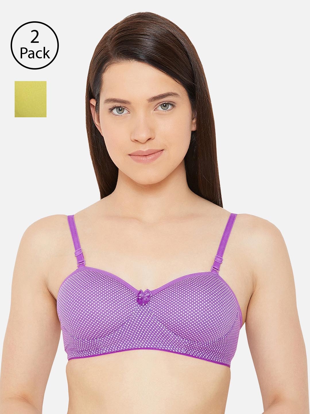 Lady Lyka Pack Of 2 Solid Non-Wired Lightly Padded T-shirt Bras BREEZE-GRN-COSTA-002, Green
Lady Lyka Pack Of 2 Solid Non-Wired Lightly Padded T-shirt Bras BREEZE-GRN-COSTA-002, Green