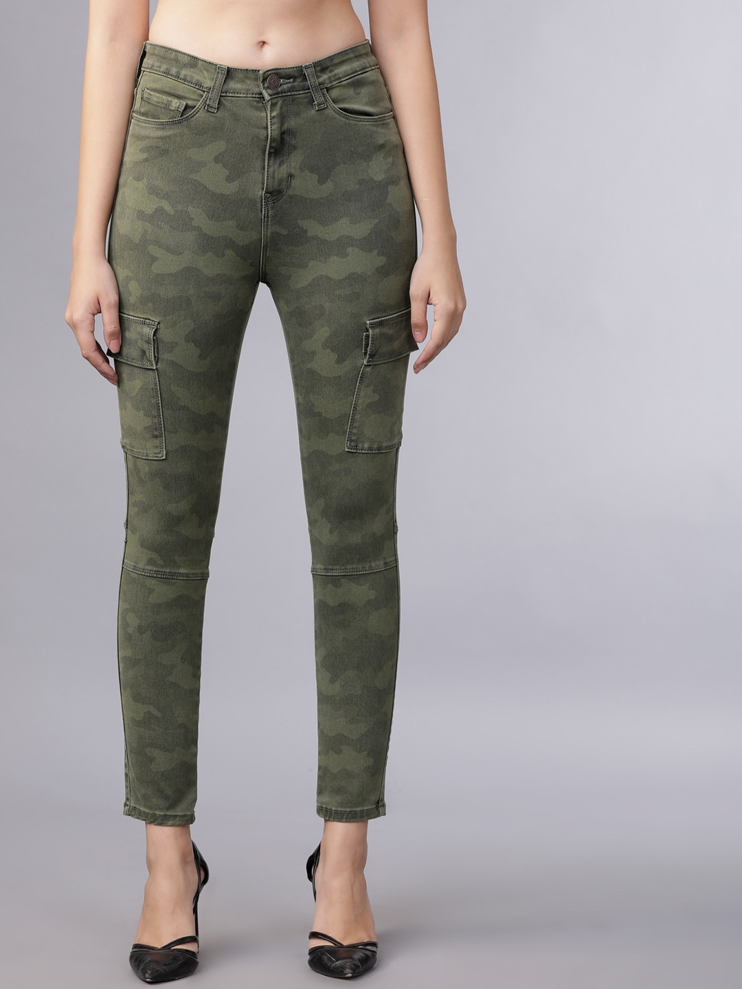 Tokyo Talkies Women Olive Green Camouflage Printed Slim Fit Clean Look Stretchable Jeans
Tokyo Talkies Women Olive Green Camouflage Printed Slim Fit Clean Look Stretchable Jeans