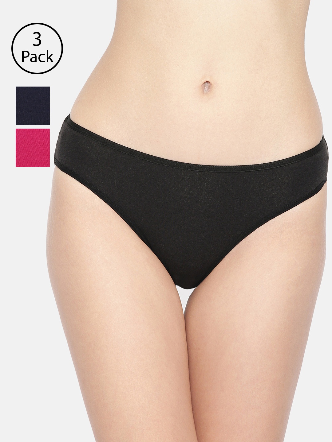 Inner Sense Women Pack of 3 Solid Organic Cotton Antimicrobial Sustainable Bikini Briefs IMPC004, Navy blue
Inner Sense Women Pack of 3 Solid Organic Cotton Antimicrobial Sustainable Bikini Briefs IMPC004, Navy blue