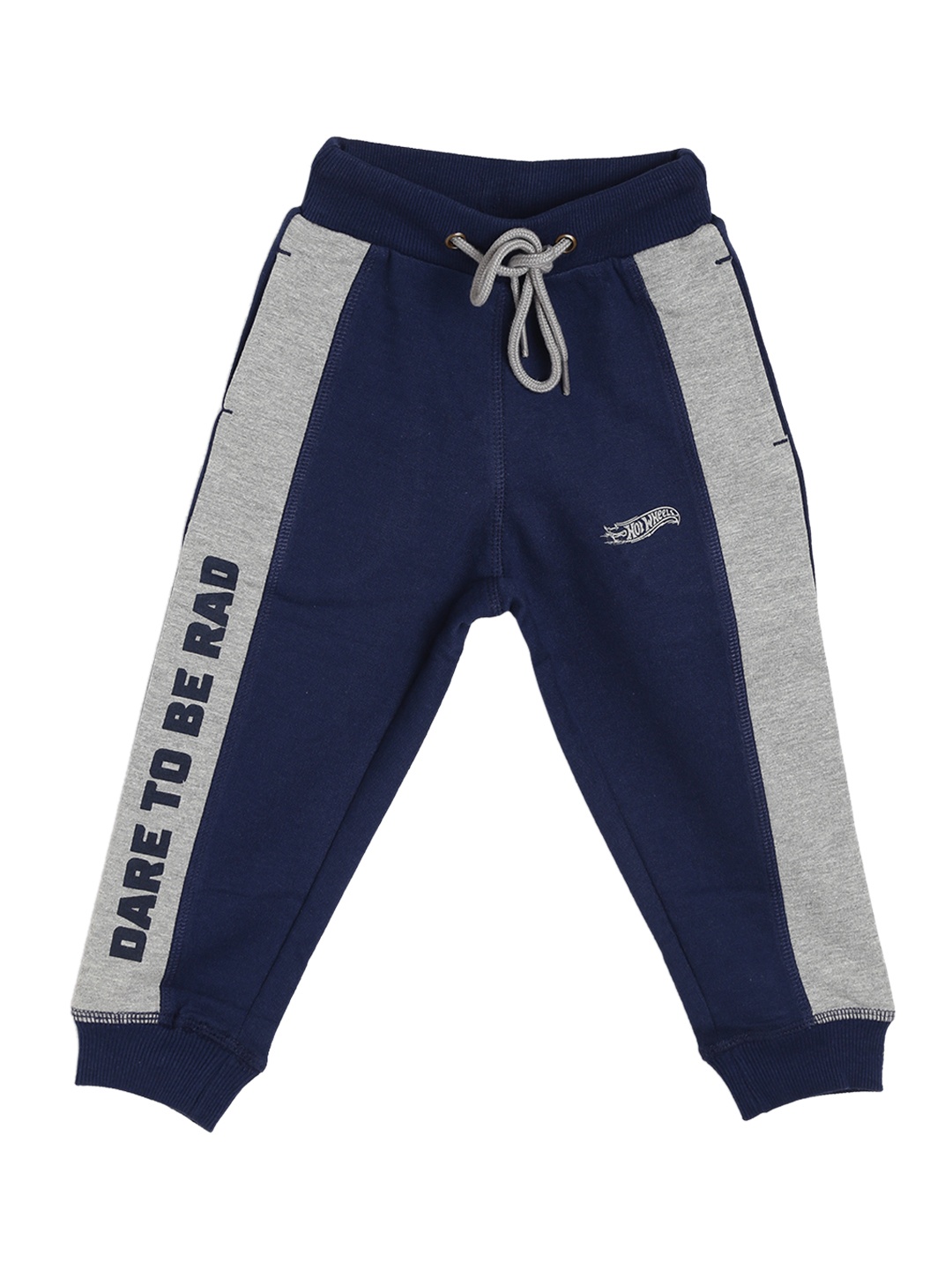 toothless Boys Blue & Grey Melange Colourblocked Joggers