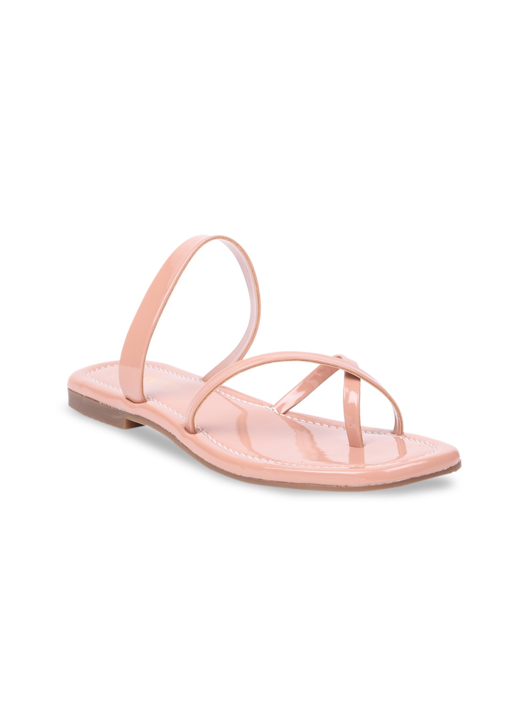 GNIST Women Pink Solid Open Toe Flats