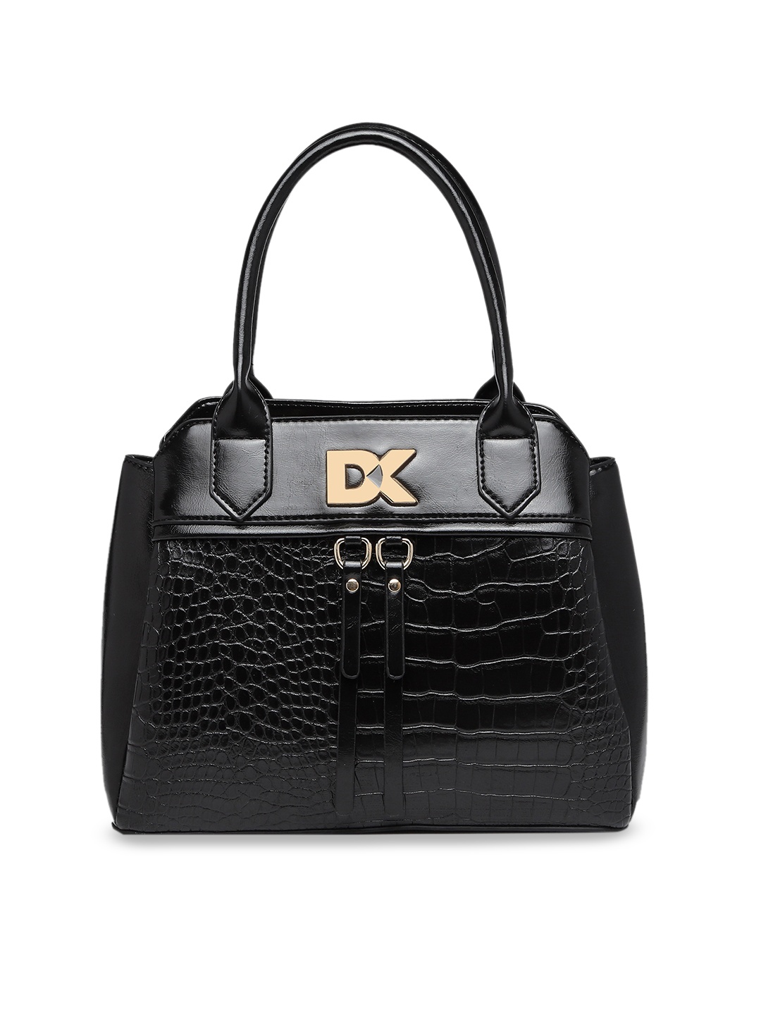 Diana Korr Black Textured Handheld Bag