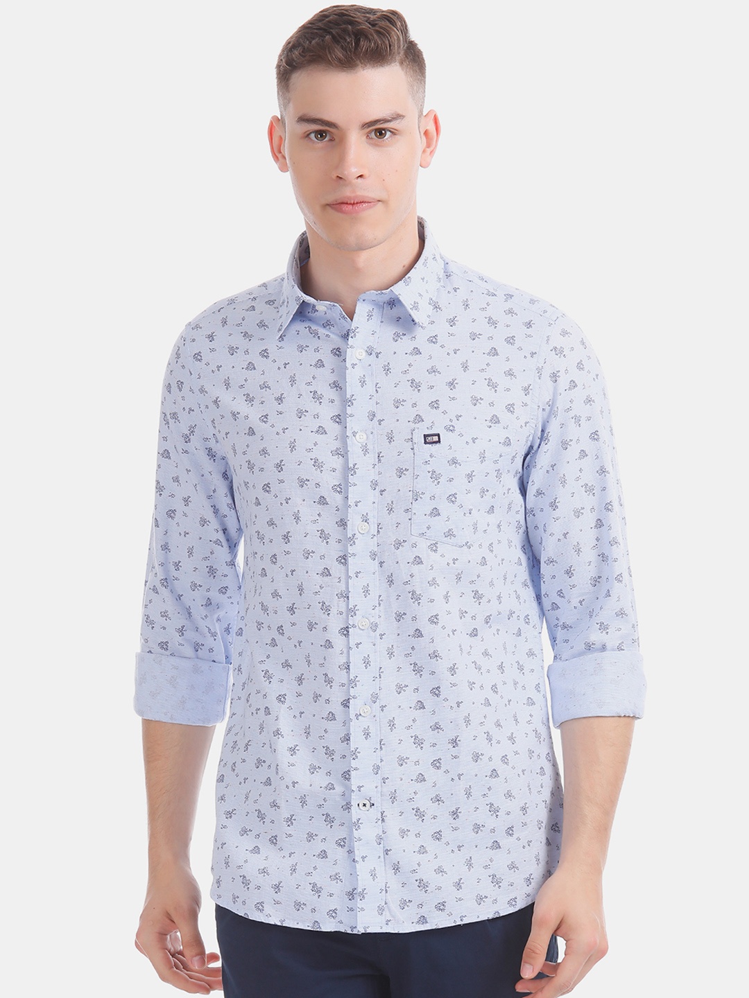 Arrow Sport Men Blue Slim Fit Printed Casual Shirt