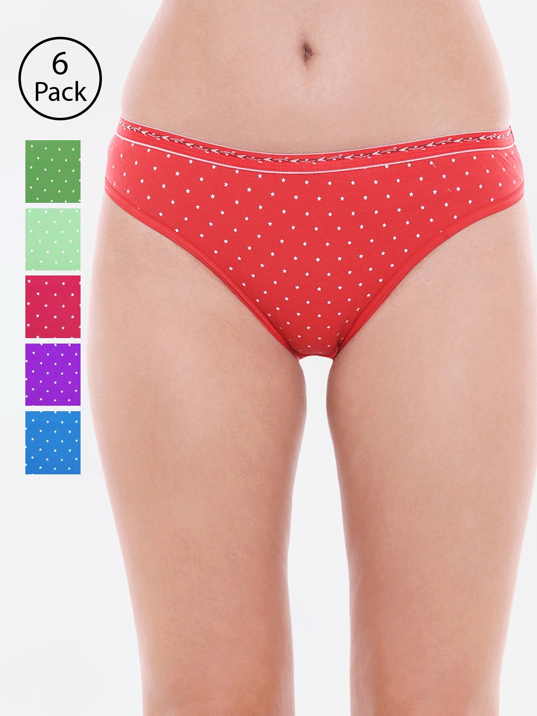 Bodycare Women Pack of 6 Assorted Bikini Briefs 1494-6PCS