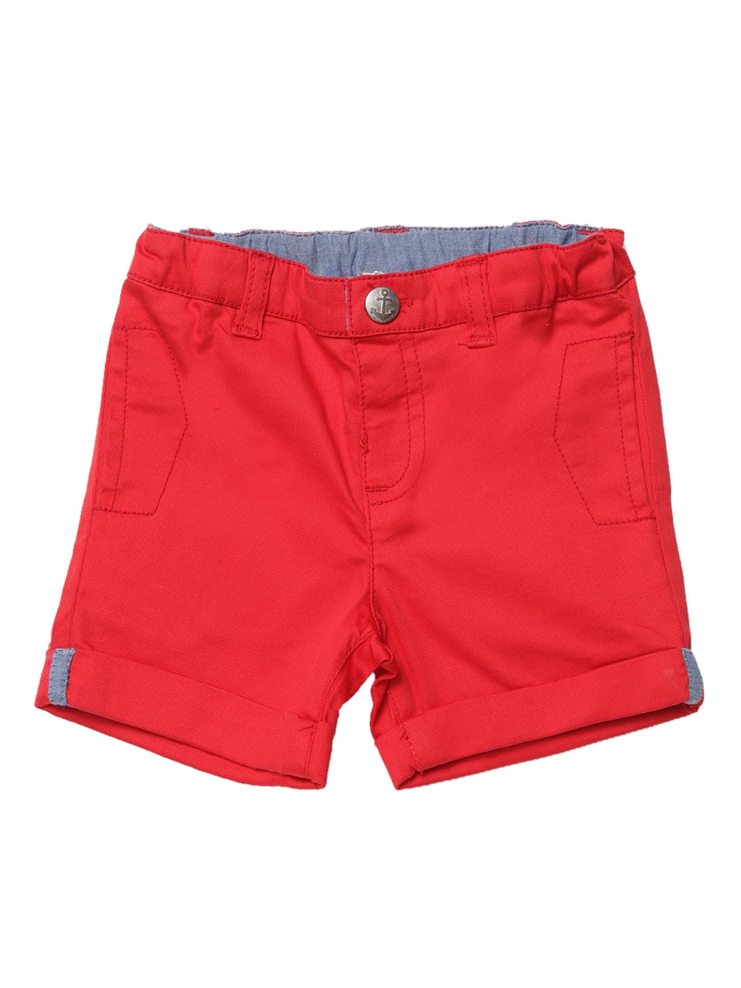 Chicco Boys Red Solid Regular Shorts