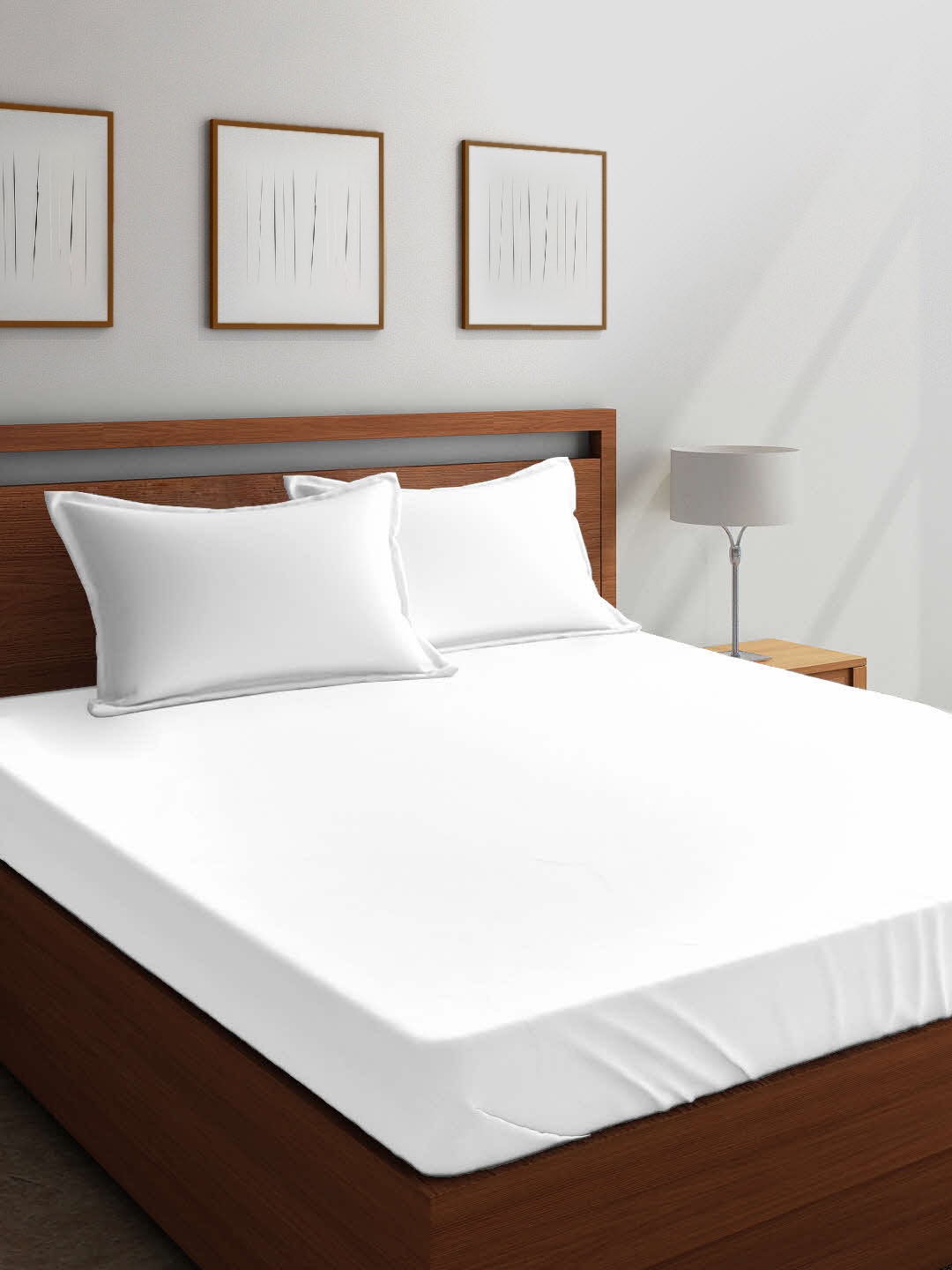 Boutique Living India White Solid 400 TC Cotton 1 King Bedsheet with 2 Pillow Covers
Boutique Living India White Solid 400 TC Cotton 1 King Bedsheet with 2 Pillow Covers