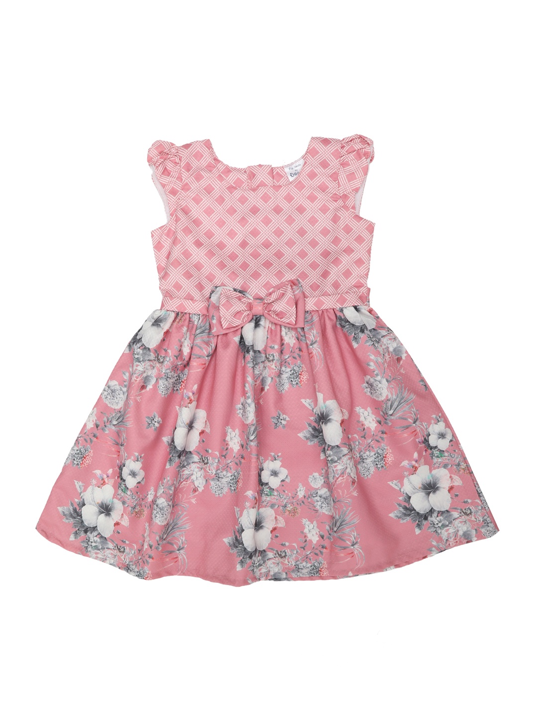 Doodle Girls Pink Printed A-Line Dress