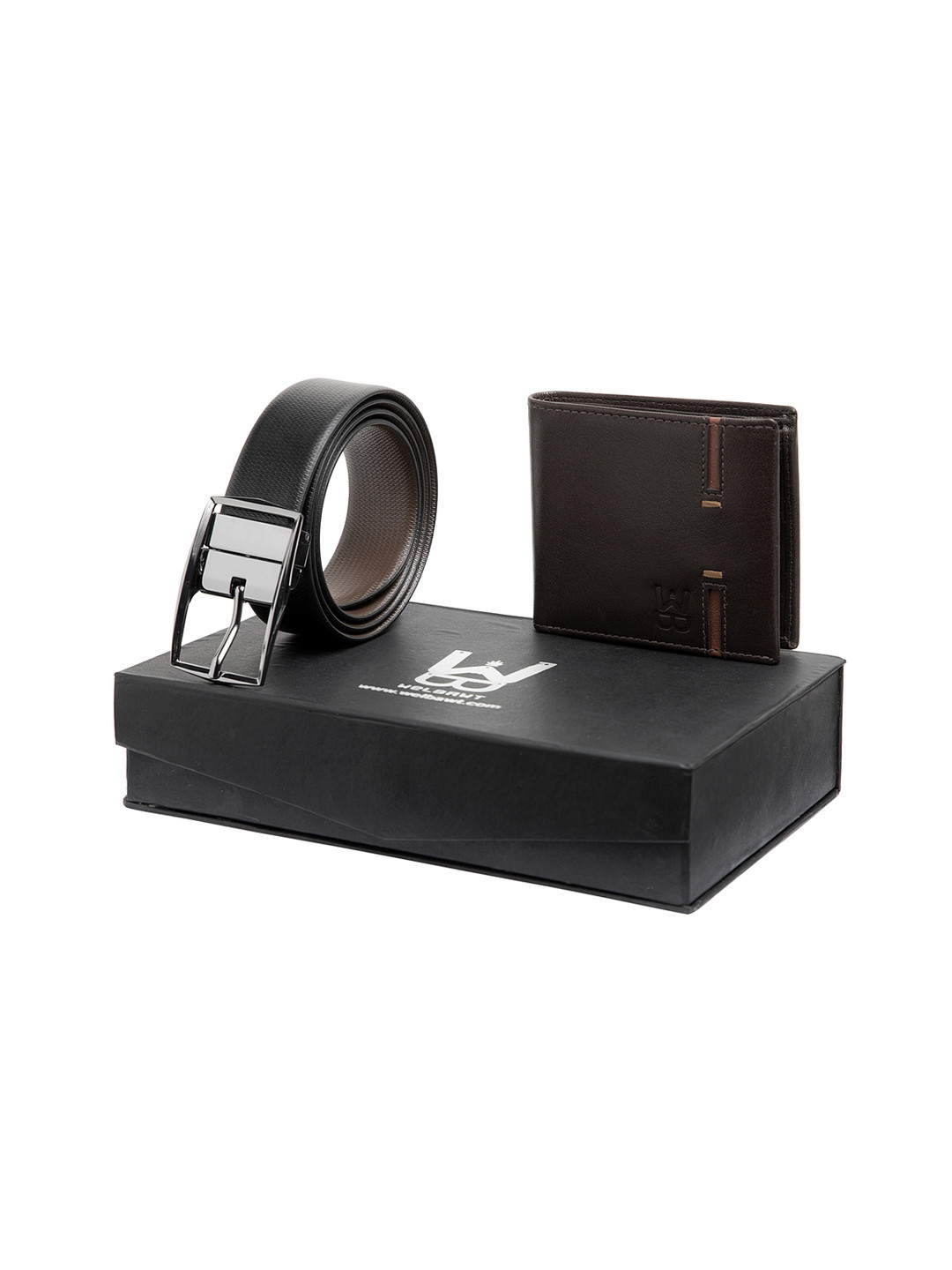 WELBAWT Men Black & Brown Belt & Wallet Leather Accessory Gift Set
WELBAWT Men Black & Brown Belt & Wallet Leather Accessory Gift Set