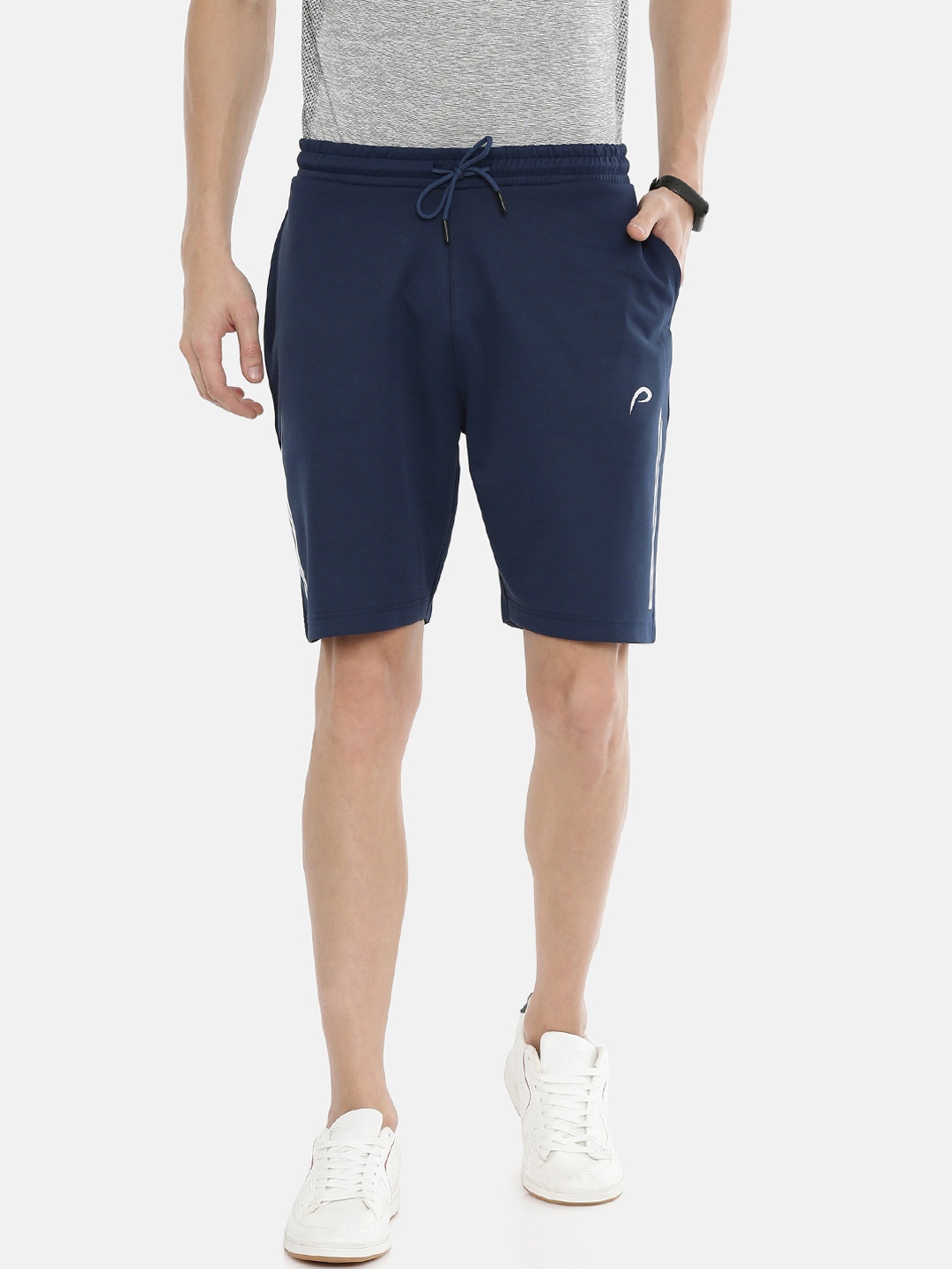 Proline Active Men Navy Blue Solid Regular Fit Sports Shorts