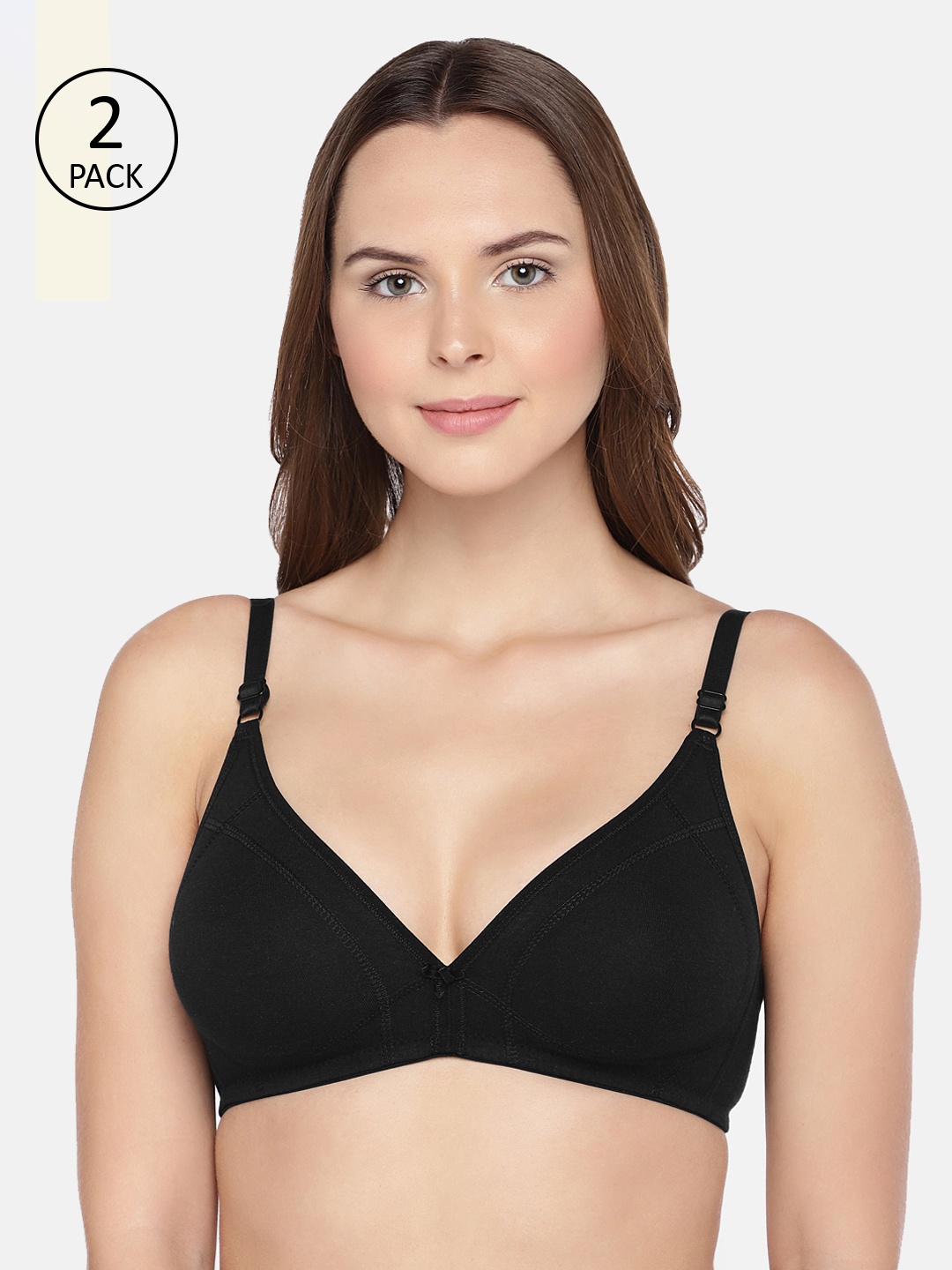 Inner Sense Pack Of 2 Solid Organic Cotton Antimicrobial Seamless Triangular Bra ISB099, White
Inner Sense Pack Of 2 Solid Organic Cotton Antimicrobial Seamless Triangular Bra ISB099, White