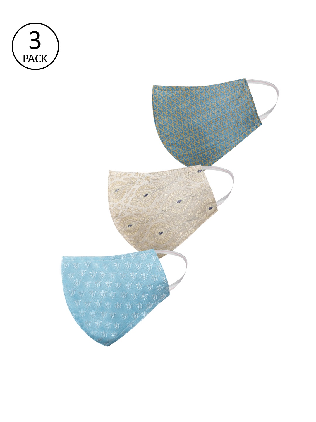 VASTRAMAY Unisex Pack of 3 Pcs Multicoloured Reusable 3-Ply Protective Outdoor Masks, Blue
VASTRAMAY Unisex Pack of 3 Pcs Multicoloured Reusable 3-Ply Protective Outdoor Masks, Blue
