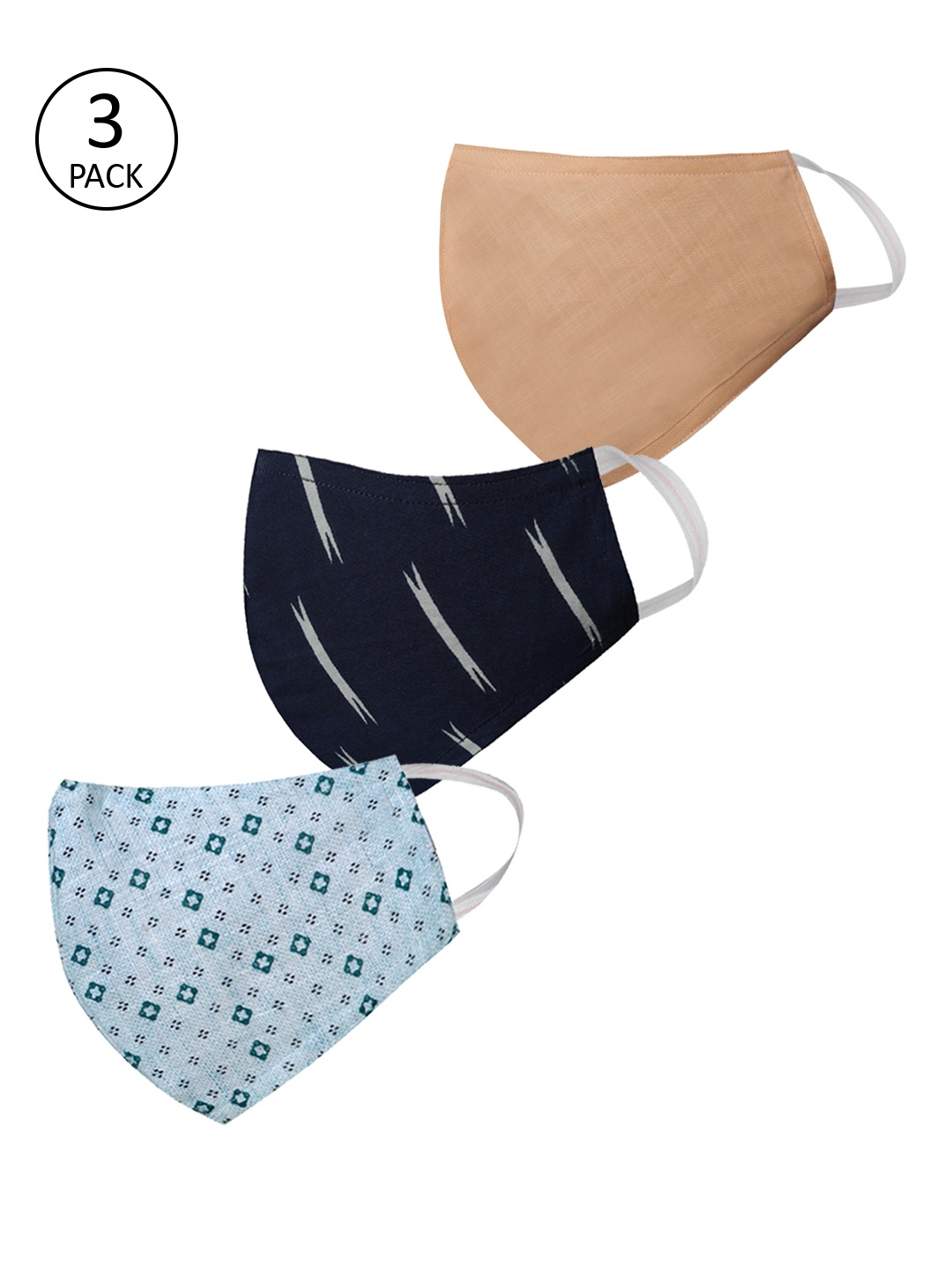 VASTRAMAY Unisex Pack of 3 Pcs Multicoloured Reusable 3-Ply Protective Outdoor Masks, Blue
VASTRAMAY Unisex Pack of 3 Pcs Multicoloured Reusable 3-Ply Protective Outdoor Masks, Blue