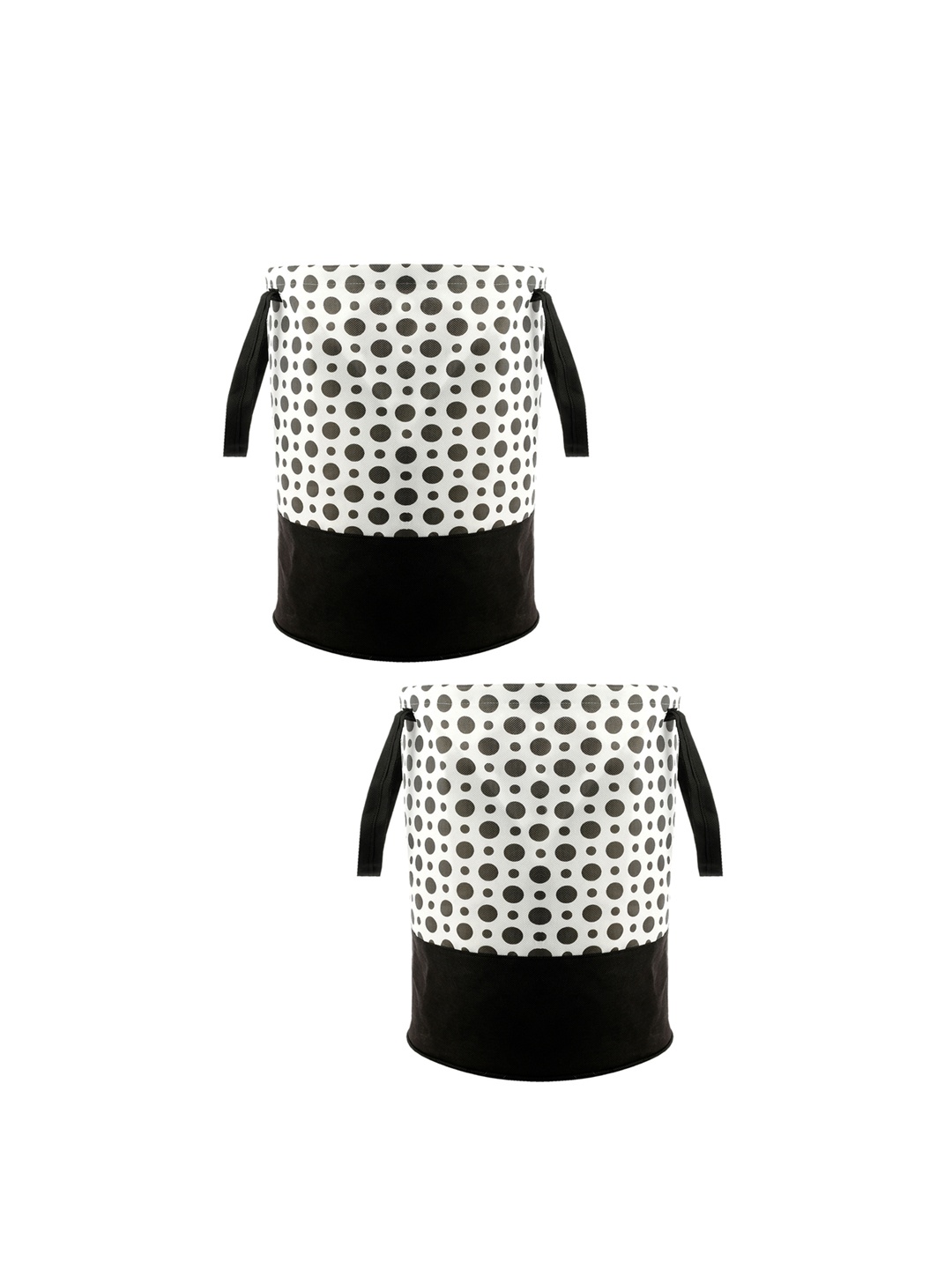 Kuber Industries Set Of 2 Black & White Polka Dot Print Waterproof Canvas Laundry Bags 45 L
Kuber Industries Set Of 2 Black & White Polka Dot Print Waterproof Canvas Laundry Bags 45 L