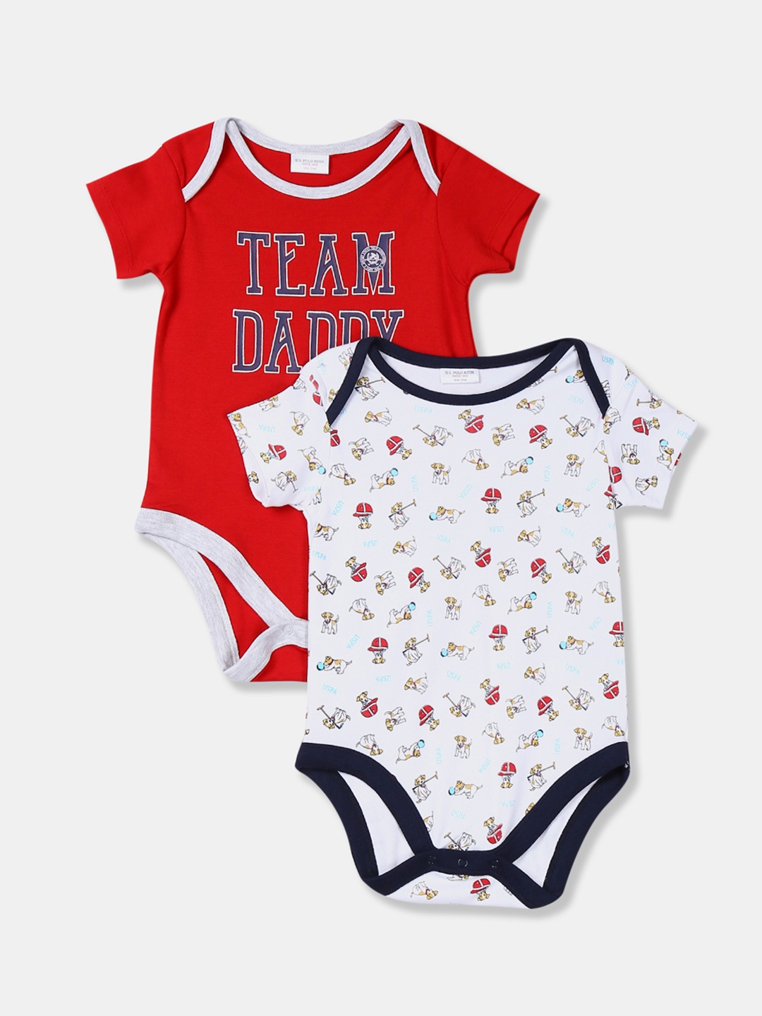 U.S. Polo Assn. Infant Boys Pack Of 2 Assorted Bodysuit