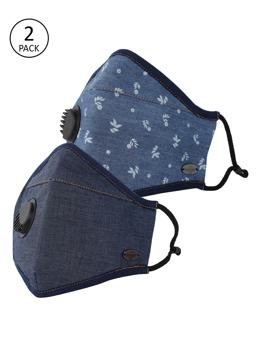 Crimsoune Club Unisex 2 Pcs 6-Ply Anti-Microbial Reusable Protective Outdoor Masks, Blue
Crimsoune Club Unisex 2 Pcs 6-Ply Anti-Microbial Reusable Protective Outdoor Masks, Blue