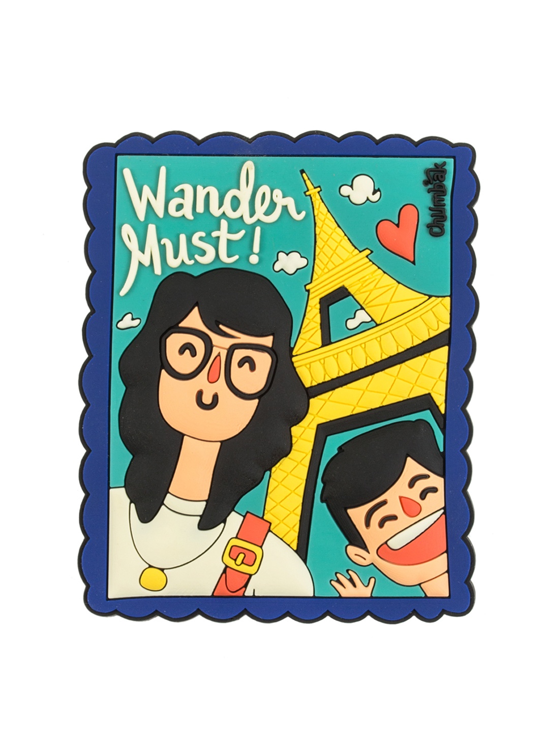 Chumbak Teal Blue & Yellow Wander Must Magnet