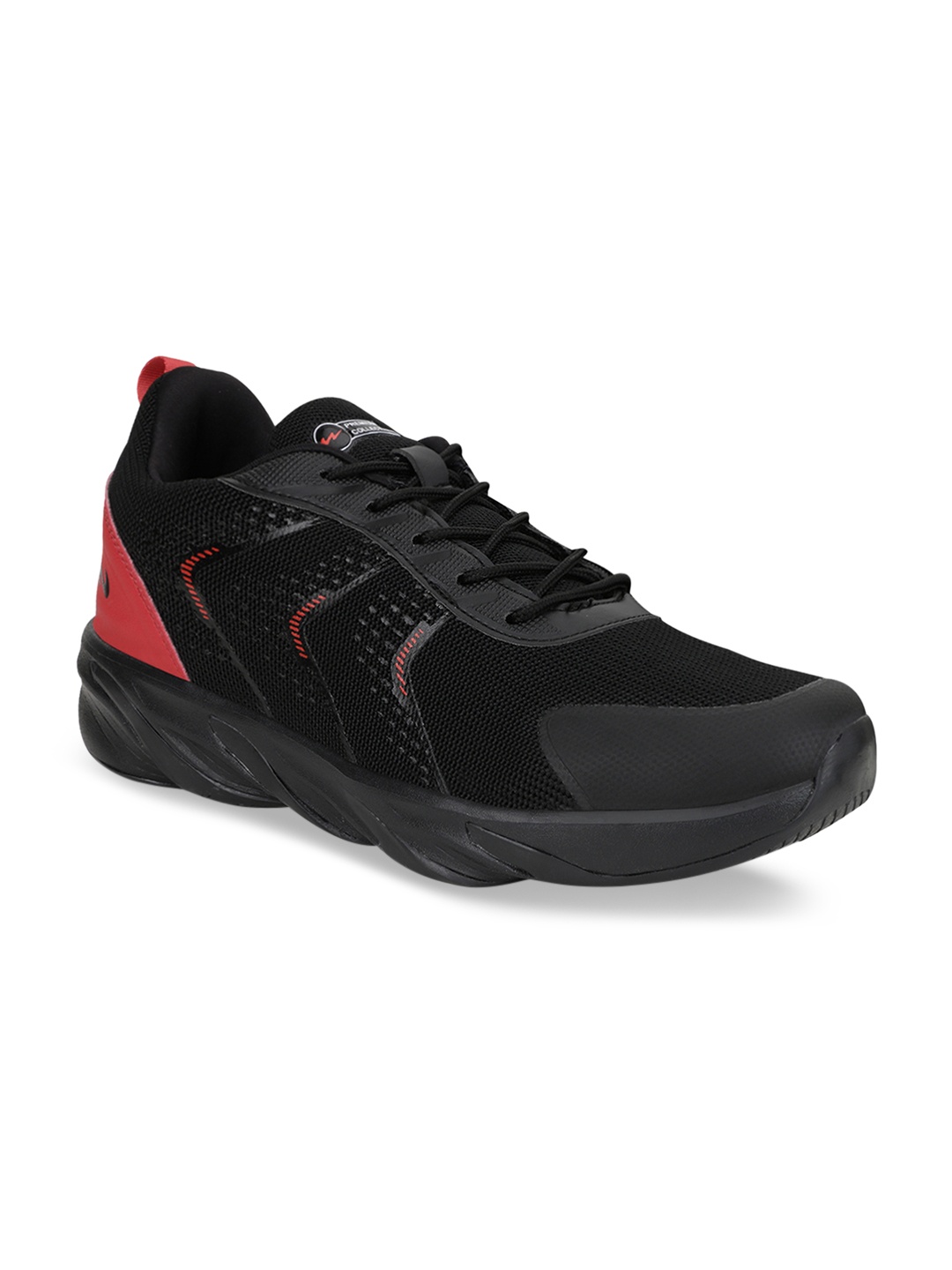 Campus Men Black & Red Mesh JACOB Running Shoes