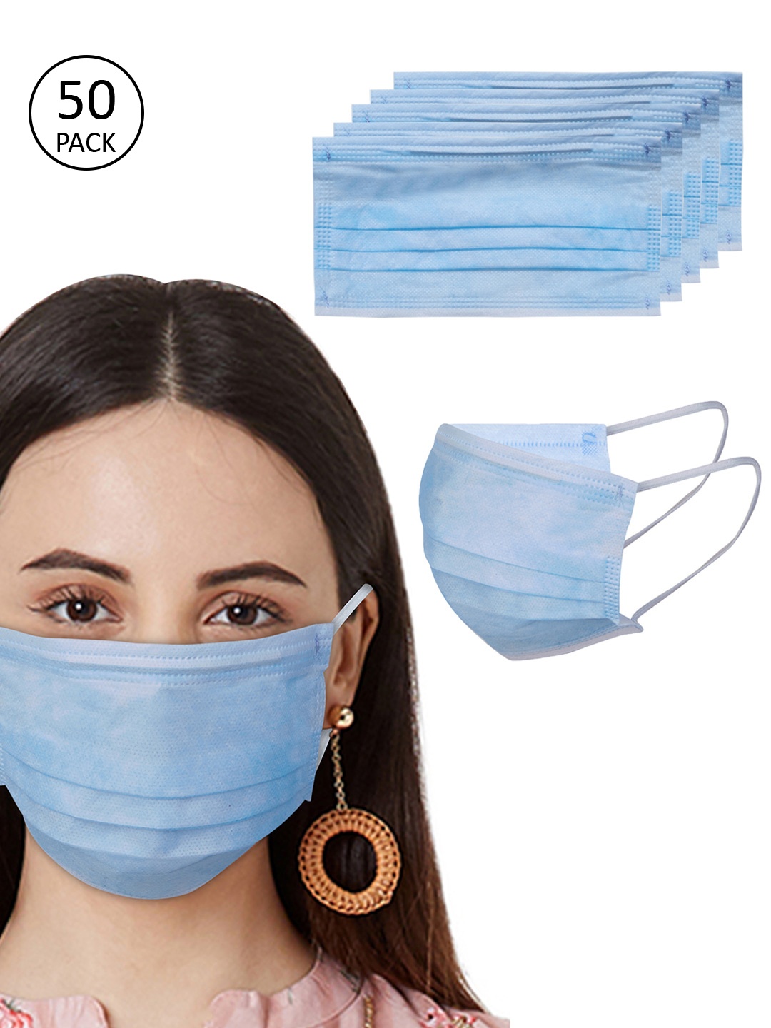 Welspun Unisex 50 Pcs Blue 3-Ply BIS Certified Meltblown Layer Disposable Surgical Masks
Welspun Unisex 50 Pcs Blue 3-Ply BIS Certified Meltblown Layer Disposable Surgical Masks