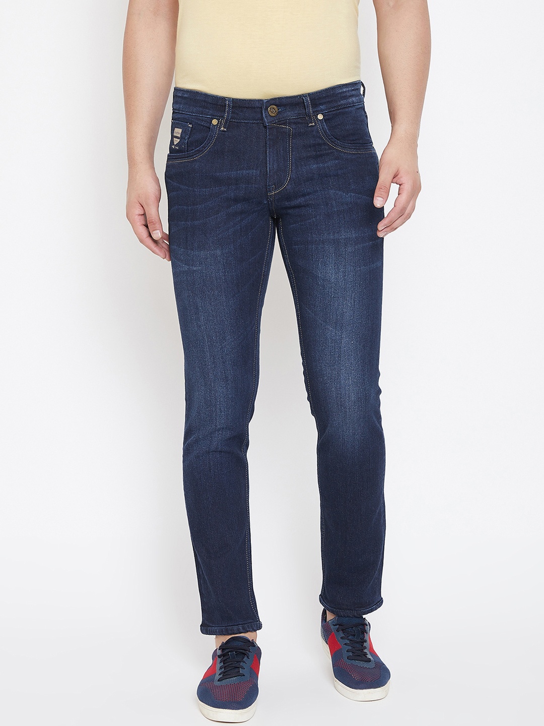 American Archer Men Blue Slim Fit Low-Rise Clean Look Stretchable Jeans