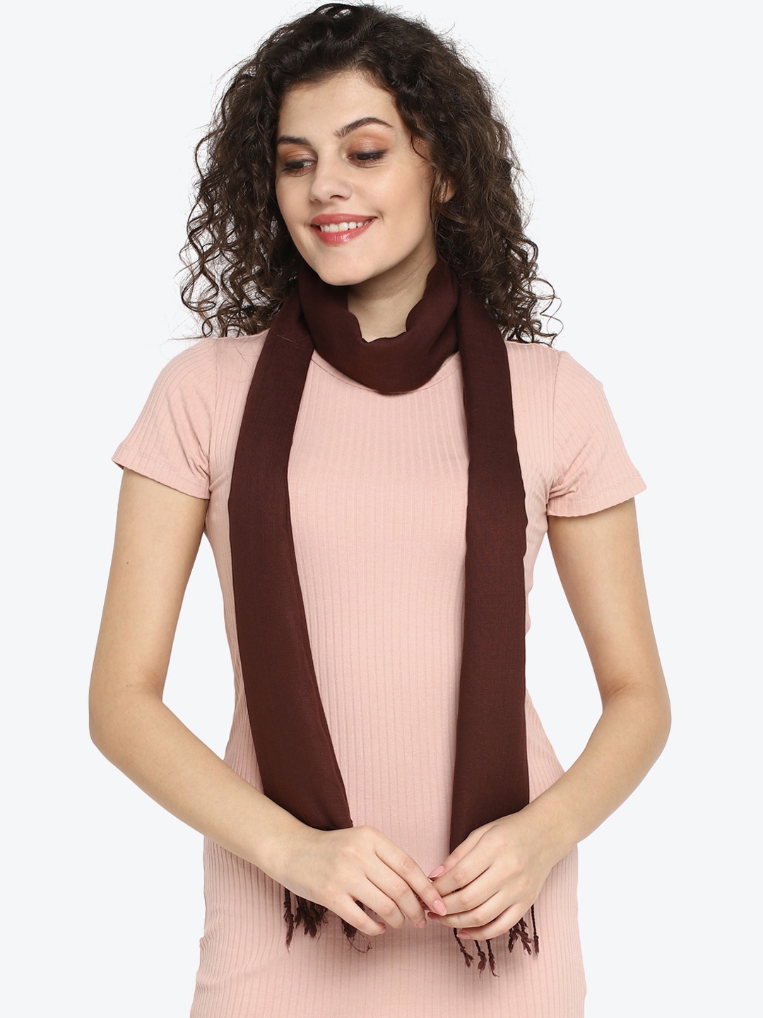 Aditi Wasan Women Brown Solid Stole