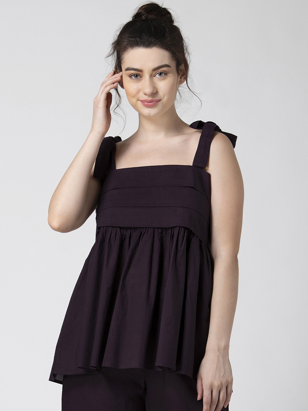 ADORENITE Women Burgundy Night suit 
ADORENITE Women Burgundy Night suit