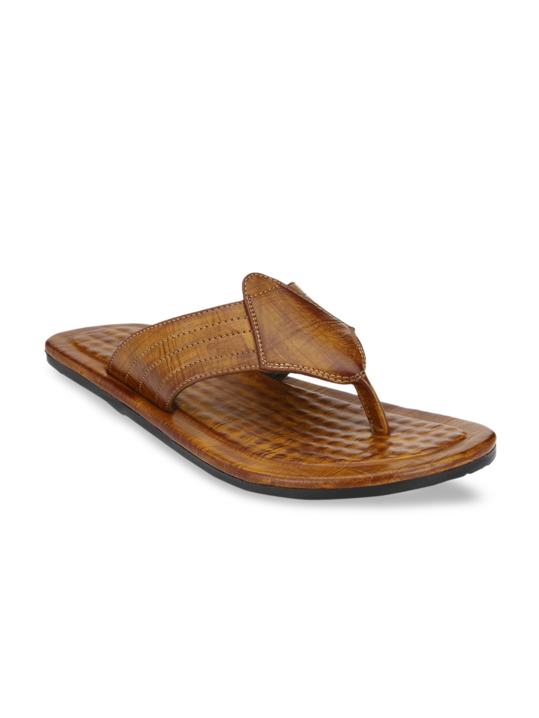 Fashion Victim Men Tan Brown Solid Comfort Sandals