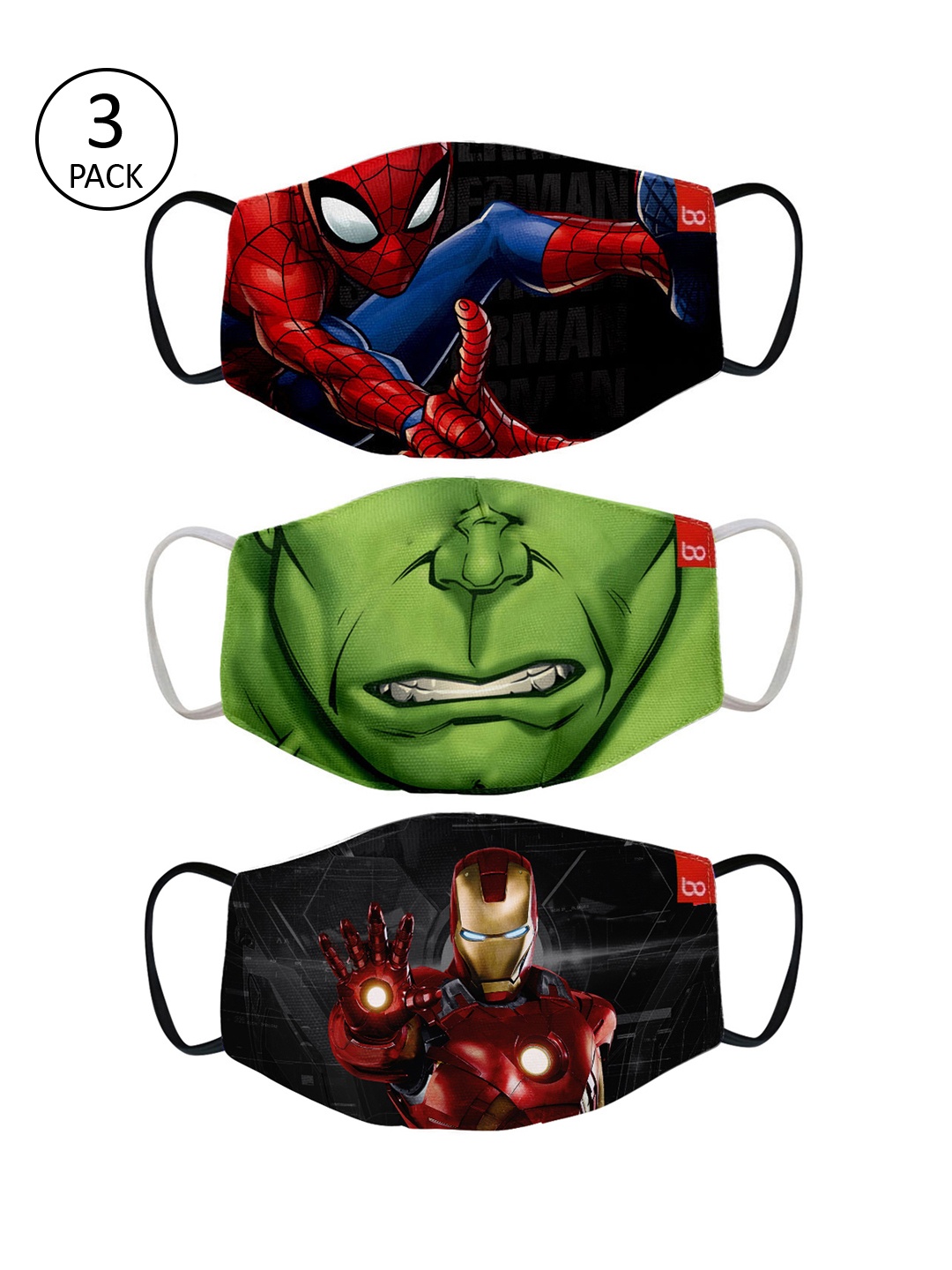 BonOrganik Kids Pack of 3 Pcs Multicoloured Avengers Print 2-Ply Protective Outdoors Masks, Multi
BonOrganik Kids Pack of 3 Pcs Multicoloured Avengers Print 2-Ply Protective Outdoors Masks, Multi