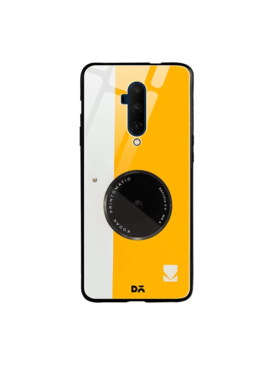DailyObjects Yellow & Beige Kodak OnePlus 7 Pro Glass Cover