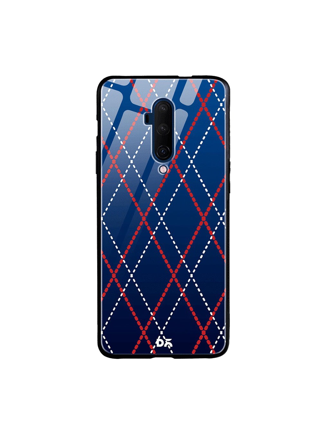 DailyObjects Blue & White Nightfall Diamond Rope OnePlus 7 Pro Glass Case