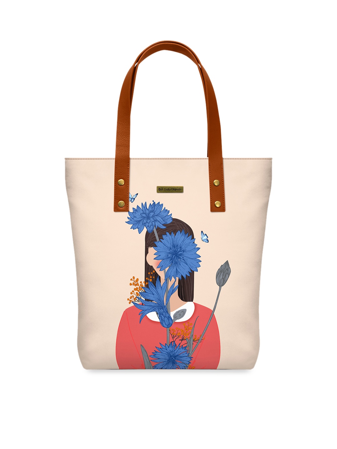 DailyObjects Beige Printed Tote Bag