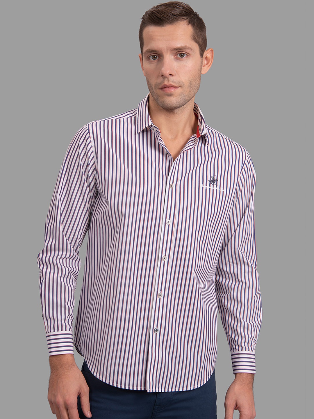 Beverly Hills Polo Club Regular Fit Vertical Strips Opaque Pure Cotton Casual Shirt, White
Beverly Hills Polo Club Regular Fit Vertical Strips Opaque Pure Cotton Casual Shirt, White