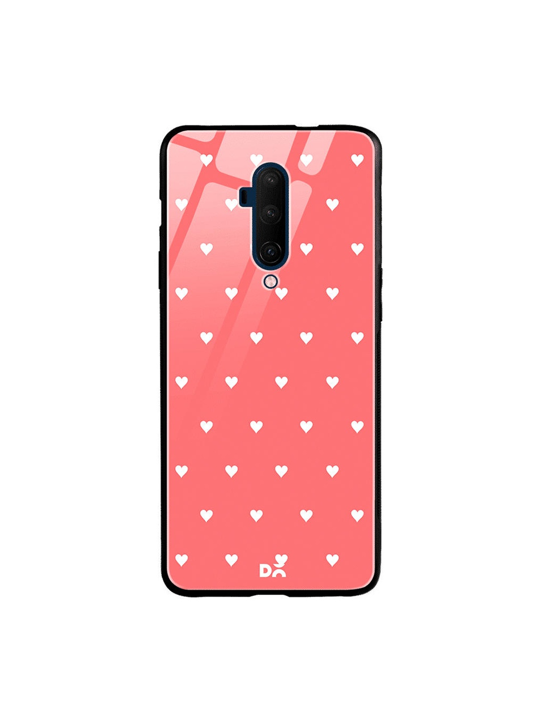 DailyObjects Pink & White Blush Heart OnePlus 7 Pro Glass Case