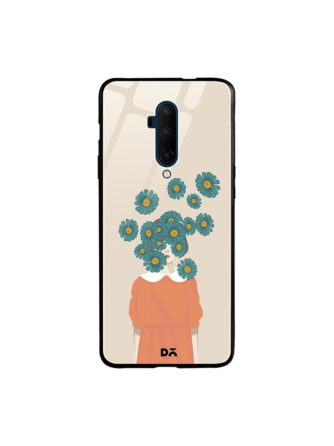 DailyObjects Beige & Green Beautiful Daydreams OnePlus 7 Pro Glass Case