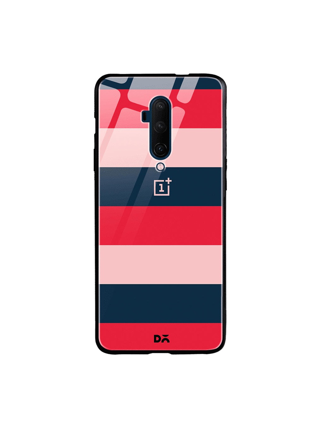 DailyObjects Pink & Red Dark Lines OnePlus 7 Pro Glass Case