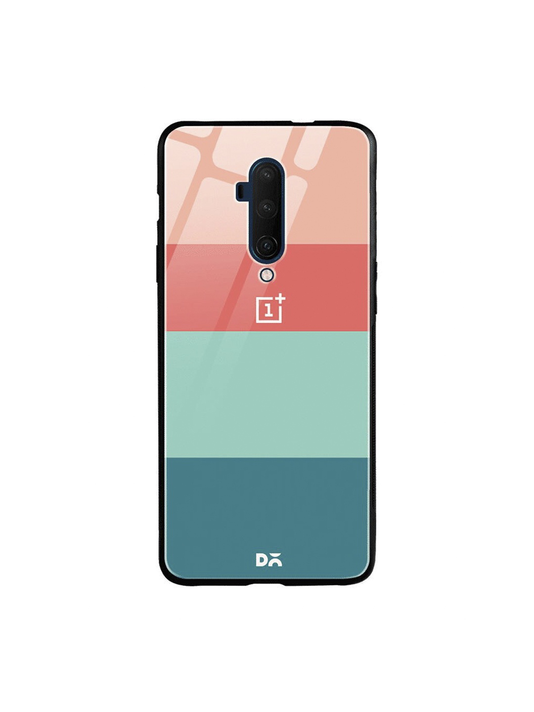 DailyObjects Teal Green & Pink Sweet Quad OnePlus 7 Pro Glass Case