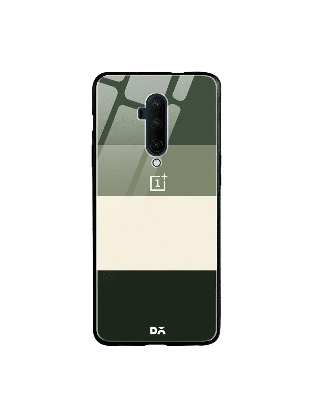 DailyObjects Green & Beige Quad OnePlus 7 Pro Glass Case