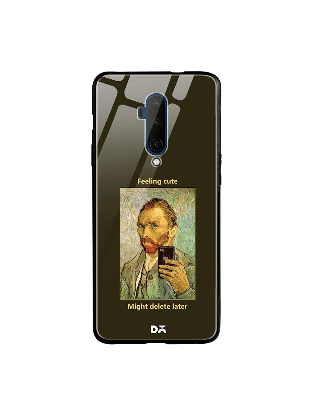 DailyObjects Black & Yellow Feeling Cute OnePlus 7 Pro Glass Case