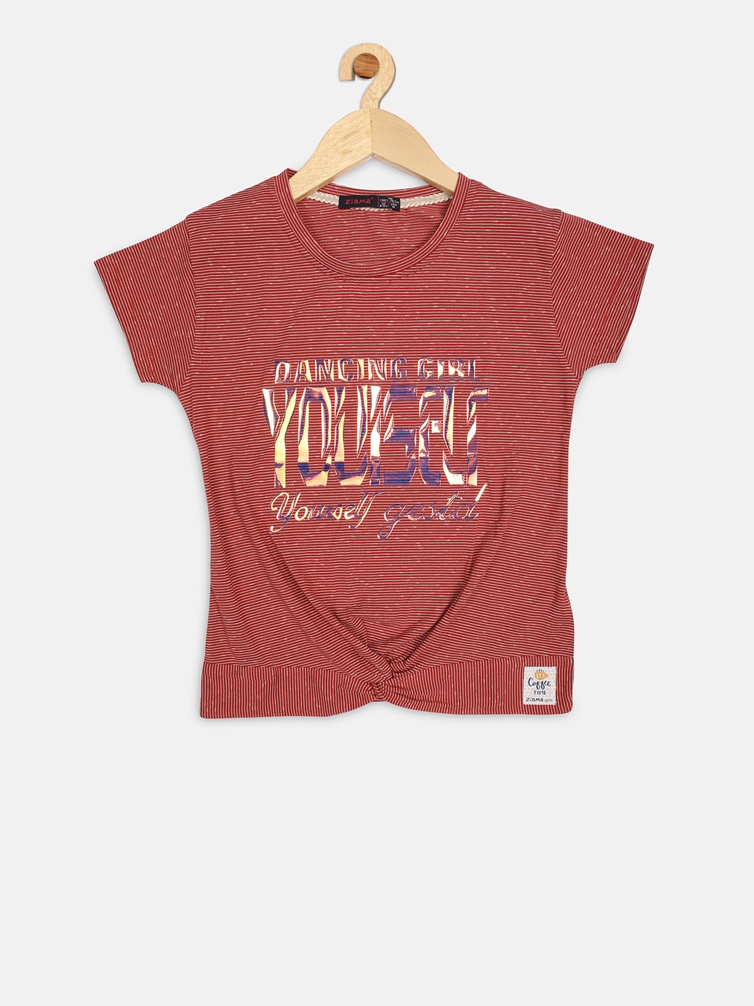 Ziama Girls Rust Printed Top