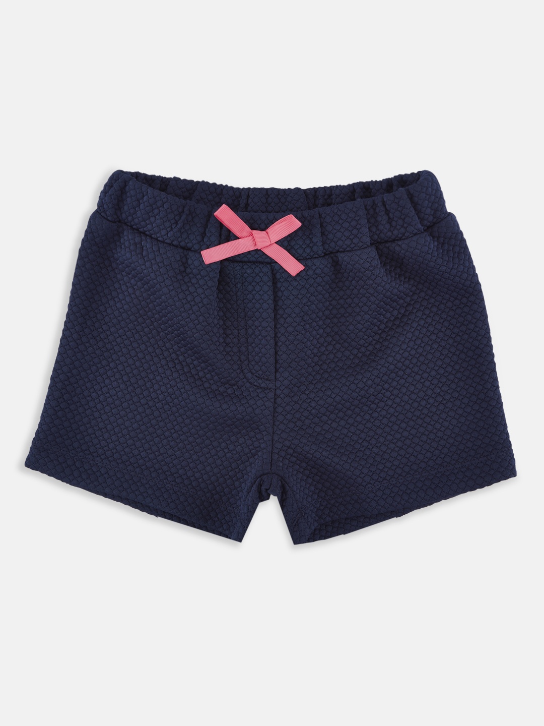 CHALK by Pantaloons Girls Navy Blue Self Design Regular Shorts