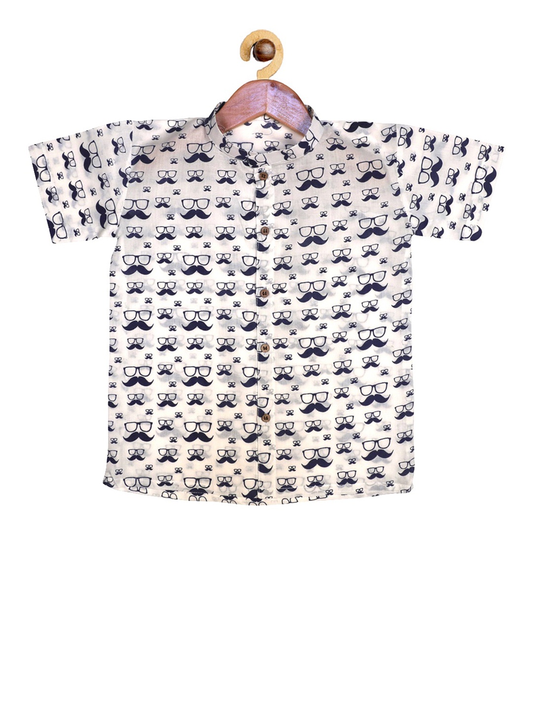 SOULFULLY INDIAN Boys White Regular Fit Printed Casual Shirt