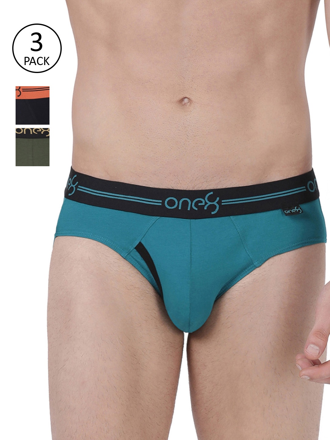 one8 by Virat Kohli Men Pack Of 3 Solid Basic Premium Cotton Stretch Briefs 205-PO3, Blue
one8 by Virat Kohli Men Pack Of 3 Solid Basic Premium Cotton Stretch Briefs 205-PO3, Blue